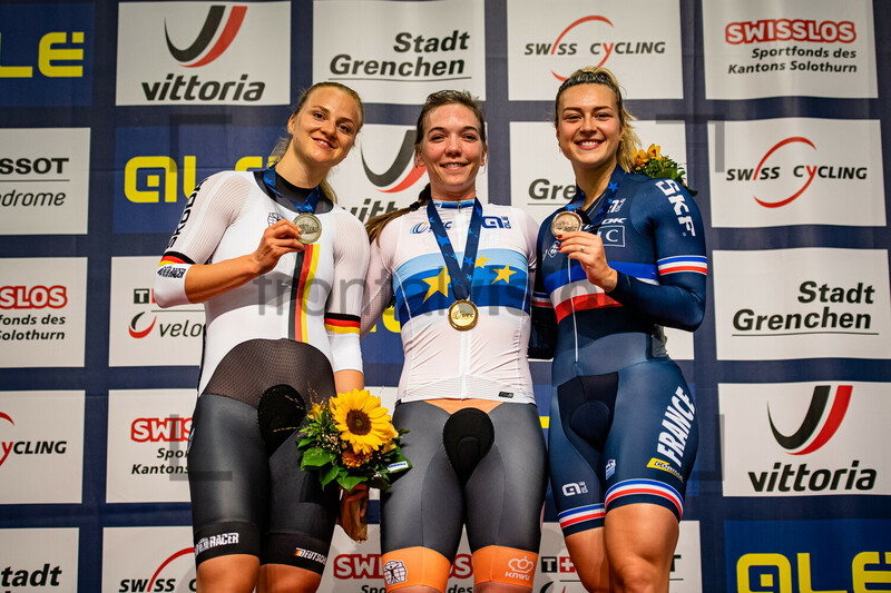 FRIEDRICH Lea Sophie, BRASPENNINCX Shanne, GROS Mathilde: UEC Track Cycling European Championships – Grenchen 2021 