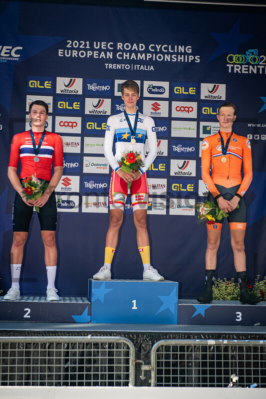 WÃ†RENSKJOLD SÃ¸ren, PEJTERSEN Johan, HOOLE Daan: UEC Road Cycling European Championships - Trento 2021 