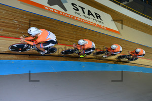 Team Netherlands: UEC Track Cycling European Championships, Netherlands 2013, Apeldoorn, Team Pursuit, Qualifying Ã&#144; Finals, Men