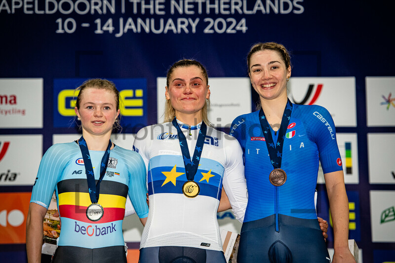 WITTEVRONGEL Lani, COPPONI Clara, FIDANZA Martina: UEC Track Cycling European Championships – Apeldoorn 2024 