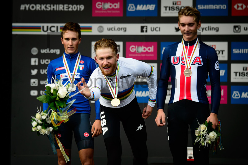 MARTINELLI Alessio, SIMMONS Quinn, SHEFFIELD Magnus: UCI Road Cycling World Championships 2019 