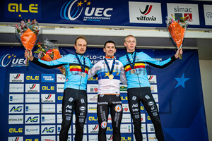 HERMANS Quinten, VAN DER HAAR Lars, VANTHOURENHOUT Michael: UEC Cyclo Cross European Championships - Drenthe 2021