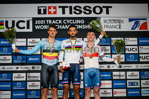 DENS Tuur, GRONDIN Donavan, BRITTON Rhy: UCI Track Cycling World Championships – Roubaix 2021