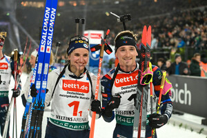 Julia Simon & Fabien Claude bett1.de Biathlon World Team Challenge 28.12.2023