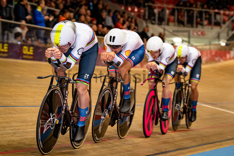 BIGHAM Daniel, TANFIELD Charlie, VERNON Ethan, WOOD Oliver: UEC Track Cycling European Championships – Grenchen 2023 
