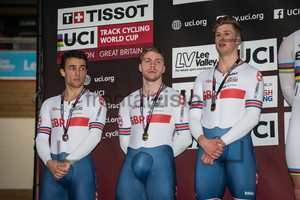 OWENS Ryan, HINDES Philip, TRUMAN Joseph: UCI Track Cycling World Cup 2018 – London