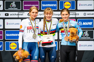 FERGUSON Cat, BEGO Julie, MOORS Fleur: UCI Road Cycling World Championships 2023