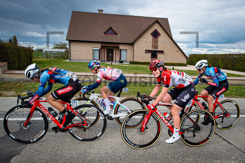 CROMWELL Tiffany, DE ROECK Naomi, POPELIER Lotte, DE CLERCQ Katrijn: Ronde Van Vlaanderen 2022 - WomenÂ´s Race 
