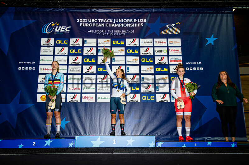 VANHOVE Marith, BASILICO Valentina, TRACKA Maja: UEC Track Cycling European Championships (U23-U19) – Apeldoorn 2021 