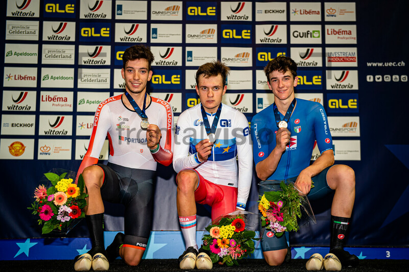 NARCISO Diogo, SHICHKIN Vlas, PINAZZI Mattia: UEC Track Cycling European Championships (U23-U19) – Apeldoorn 2021 