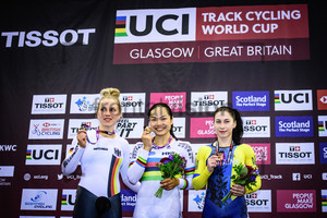 HINZE Emma, LEE Wai Sze, STARIKOVA Olena: UCI Track Cycling World Cup 2019 – Glasgow