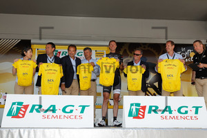 Tour de France 2014 - 10. Etappe - Jens Voigt und Christian Prudhomme