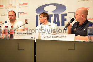 Robert Harting, Sebastian Dietz, Claus Froemming: ISTAF Berlin, Press Conference