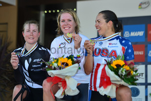 Linda Villumsen, Ellen Van Dijk, Carmen Small: UCI Road World Championships, Toscana 2013, Firenze, ITT Women