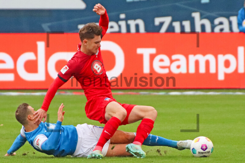 Dennis Dressel, Linus Gechter Hansa Rostock vs. Hertha BSC Spielfotos 05.11.2023 