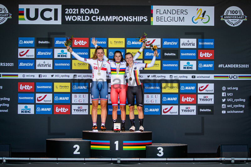 BACKSTEDT Zoe, IVANCHENKO Alena, NIEDERMAIER Antonia: UCI Road Cycling World Championships 2021 