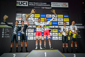 STEWART Campbell, GATE Aaron, HANSEN Lasse Norman, MORKOV Michael, REINHARDT Theo, KLUGE Roger: UCI Track Cycling World Championships 2020