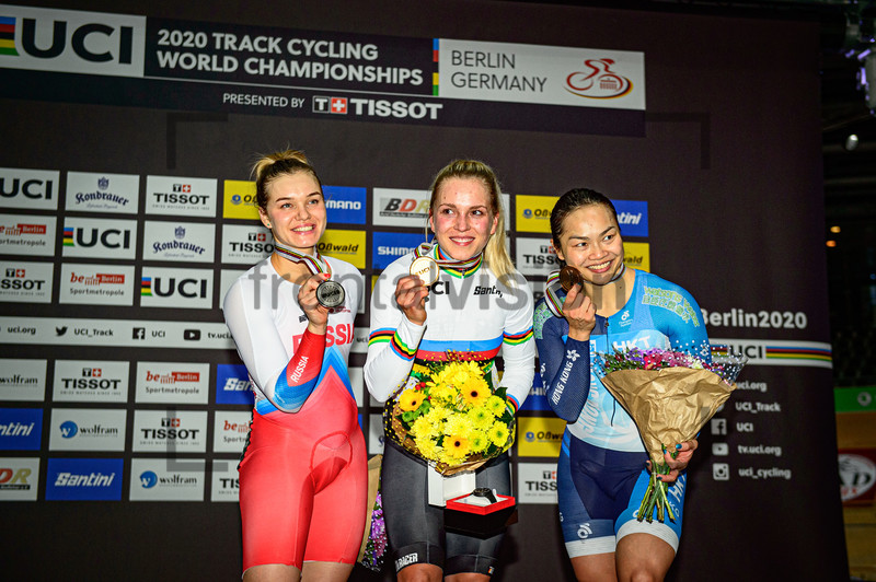 VOINOVA Anastasiia, HINZE Emma, LEE Wai Sze: UCI Track Cycling World Championships 2020 