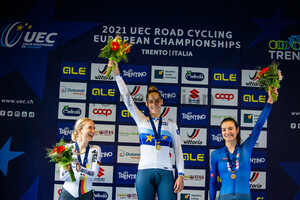 LUDWIG Hannah, GUAZZINI Vittoria, PIRRONE Elena: UEC Road Cycling European Championships - Trento 2021