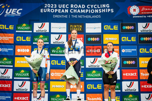 SHACKLEY Anna, PLUIMERS Ilse, ZANETTI Linda: UEC Road Cycling European Championships - Drenthe 2023
