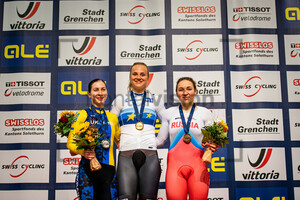 STARIKOVA Olena, FRIEDRICH Lea Sophie, TYSHCHENKO Yana: UEC Track Cycling European Championships – Grenchen 2021