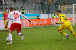 Felix Götze, Felix Passlack  Rot-Weiss Essen vs. Borussia Dortmund U23 19.02.2023