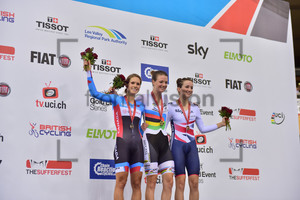 GLAESSER Jasmin, CURE Amy, BARKER Elinor: UCI Track Cycling World Cup London