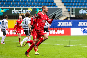 Felix Bastians Jubel SC Verl vs. Rot-Weiss Essen 21.01.2023