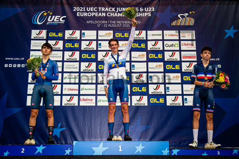 BELLETTA Dario Igor, TARLING Joshua, LE HUITOUZE Eddy: UEC Track Cycling European Championships (U23-U19) – Apeldoorn 2021 