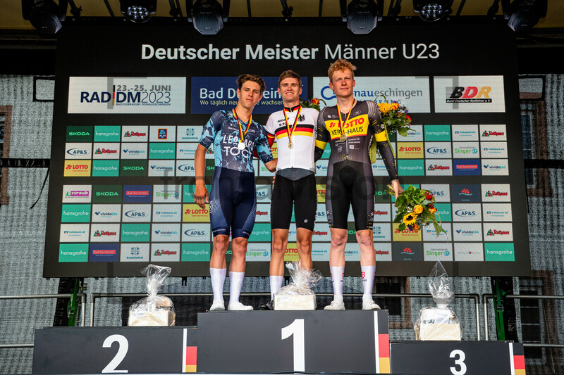 TEUTENBERG Tim Torn, KRETSCHY Moritz, THEILER Ole: National Championships-Road Cycling 2023 - ITT U23 Men 