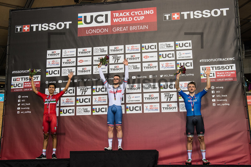 PRADO JUAREZ Ignacio, WALLS Matthew, VIVIANI Elia: UCI Track Cycling World Cup 2018 – London 