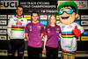 KLUGE Roger, ENGLER Eric, BRAUßE Franziska, Tracky - Mascott: UCI Track Cycling World Championships 2020
