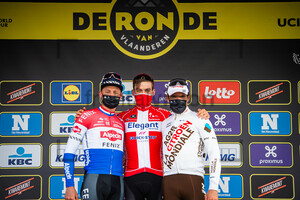 VAN DER POEL Mathieu, ASGREEN Kasper, VAN AVERMAET Greg: Ronde Van Vlaanderen 2021 - Men
