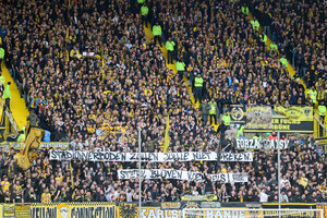 Alemannia Aachen Fans Spruchband Stadionverboden