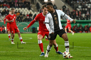 Youssoufa Moukoko, Patryk Peda UEFA U21 Euro Qualifikation Deutschland gegen Polen Spielfotos 21.11.2023