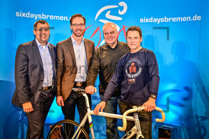 Peter Rengel, Erik Weispfennig, Hans Peter Jakst, Bernd Rennies: Press Conference Sixdays Bremen 2016