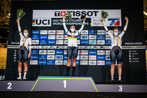 BRAUßE Franziska, BRENNAUER Lisa, KRÖGER Mieke: UCI Track Cycling World Championships – Roubaix 2021