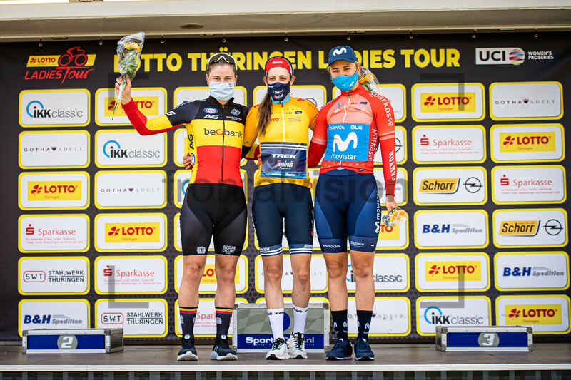 KOPECKY Lotte, BRAND Lucinda, NORSGAARD JÃ˜RGENSEN Emma Cecilie: LOTTO Thüringen Ladies Tour 2021 - 6. Stage 