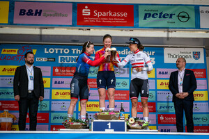 LACH Marta, UNEKEN Lonneke, SCHWEINBERGER Christina: LOTTO Thüringen Ladies Tour 2023 - 4. Stage