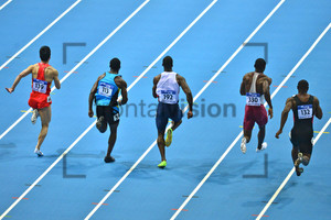 Bingtian SU, Warren FRASER, Dwain CHAMBERS, Femi OGUNODE, Gavin SMELLIE: IAAF World Indoor Championships Sopot 2014