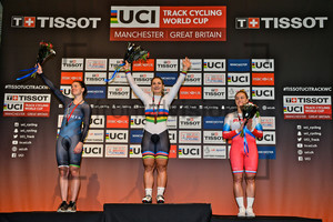 VAN RIESSEN Laurine, VOGEL Kristina, VOINOVA Anastasiia: UCI Track Cycling World Cup Manchester 2017 – Day 3