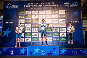 BIGHAM Daniel, MILAN Jonathan, BUCK-GRAMCKO Tobias: UEC Track Cycling European Championships – Grenchen 2023