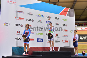 GLAESSER Jasmin, CURE Amy, BARKER Elinor: UCI Track Cycling World Cup London