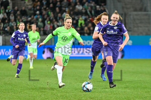 Svenja Huth, Annalena Rieke  Google Pixel Frauen Bundesliga SGS Essen VfL Wolfsburg Spielfotos 29.01.2024