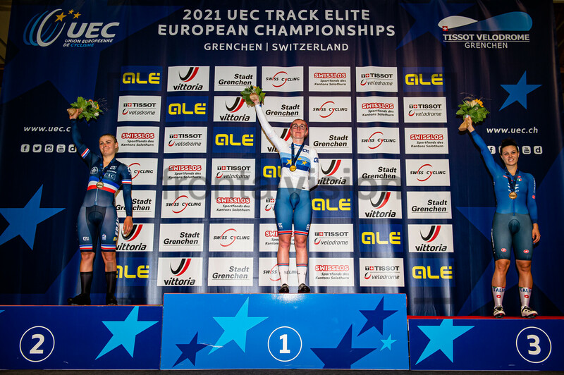 BERTEAU Victoire, ARCHIBALD Katie, BARBIERI Rachele: UEC Track Cycling European Championships – Grenchen 2021 