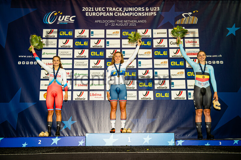 IVANCHENKO Alena, BACKSTEDT Zoe, VANHOVE Marith: UEC Track Cycling European Championships (U23-U19) – Apeldoorn 2021 