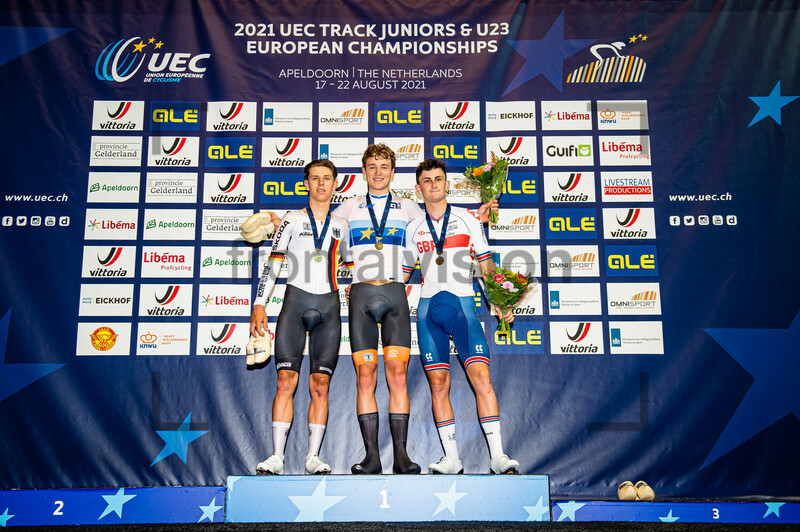 TEUTENBERG Tim Torn, ZIJLAARD Maikel, TIDBALL William: UEC Track Cycling European Championships (U23-U19) – Apeldoorn 2021 