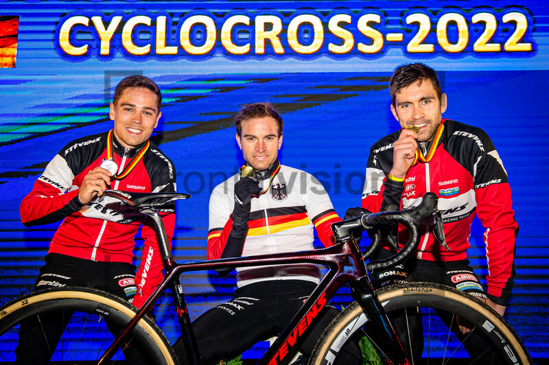 GEISLER Jannick, MEISEN Marcel, GRUNER Yannick: Cyclo Cross German Championships - Luckenwalde 2022 