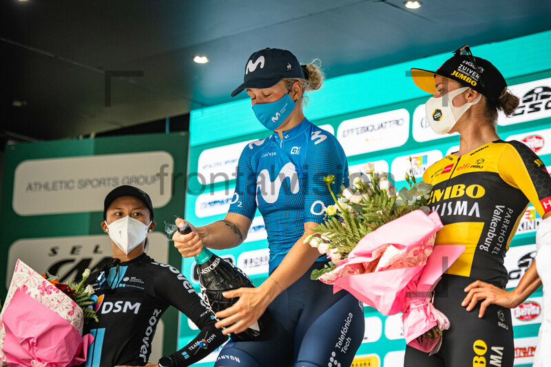 RIVERA Coryn, NORSGAARD JÃ˜RGENSEN Emma Cecilie, VOS Marianne: Giro dÂ´Italia Donne 2021 – 6. Stage 
