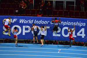 Remigiusz OLSZEWSKI, Yoshihide KIRYU, Richard KILTY, Reza GHASEM, Jason ROGERS, Trell KIMMONS: IAAF World Indoor Championships Sopot 2014